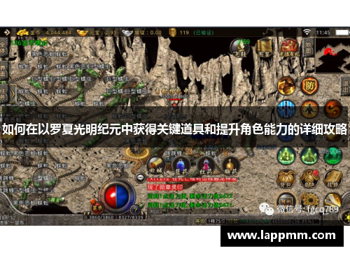 如何在以罗夏光明纪元中获得关键道具和提升角色能力的详细攻略